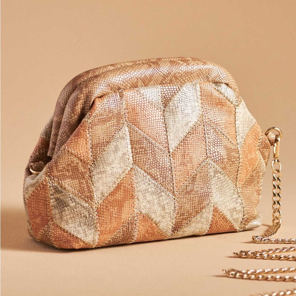 Anthropologie Patchwork Clutch NWT